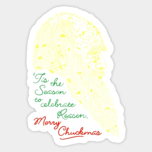 "Merry Chuckmas!" by Tai's Tees Sticker